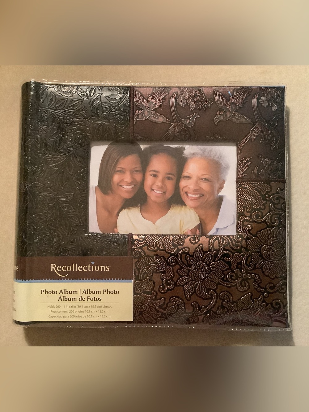 Recollections Embossed Brown Floral & Bird Photo Album